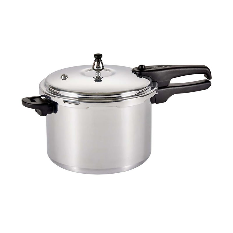 Mirro 92160A Polished Aluminum 10-PSI Pressure Cooker Cookware, 6-Quart, Silver - - Image 1